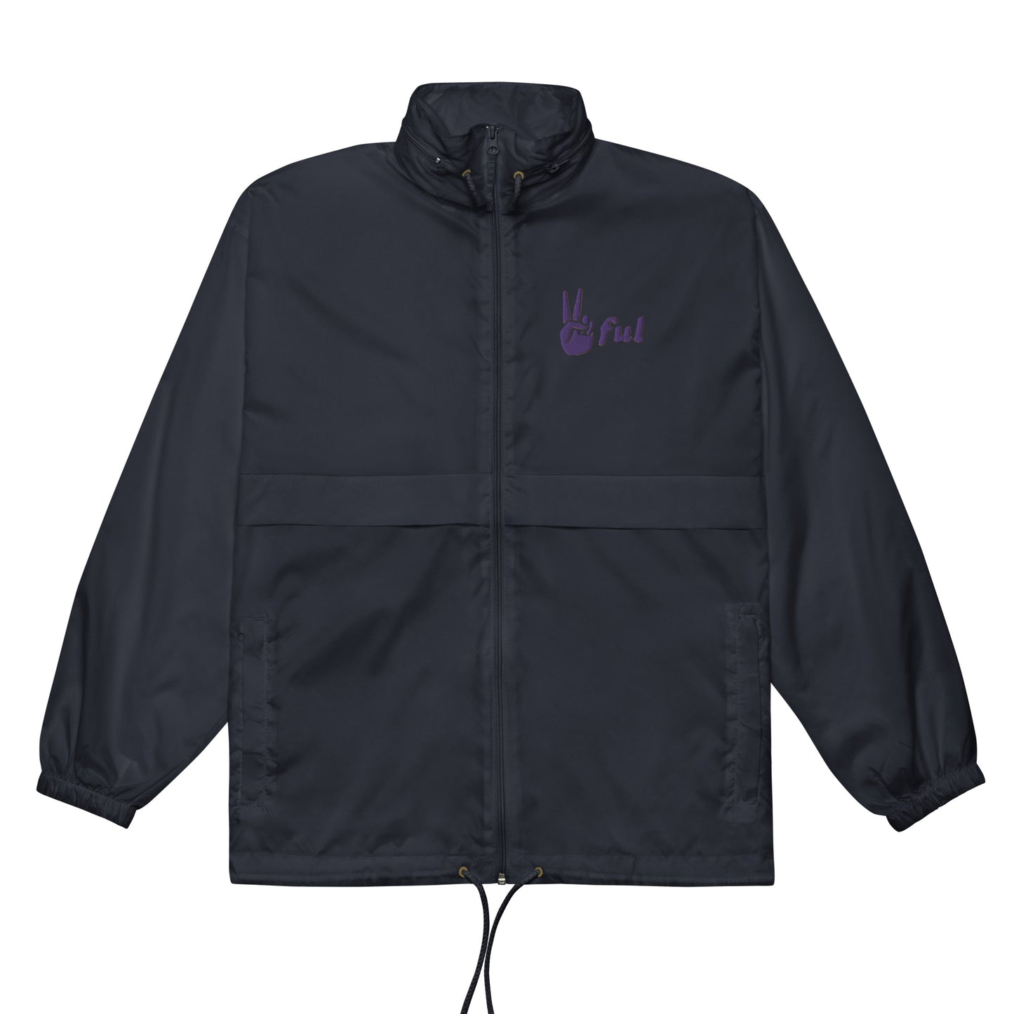 Peaceful Purple Accent Unisex Windbreaker