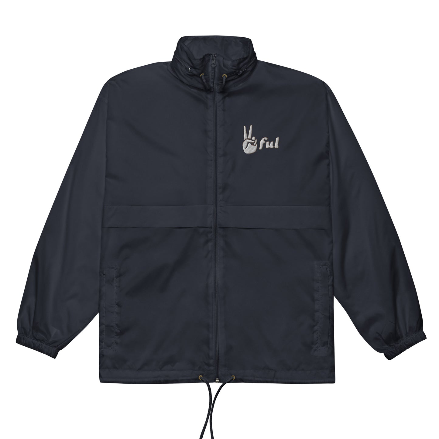 Unisex Peaceful White Accent Windbreaker