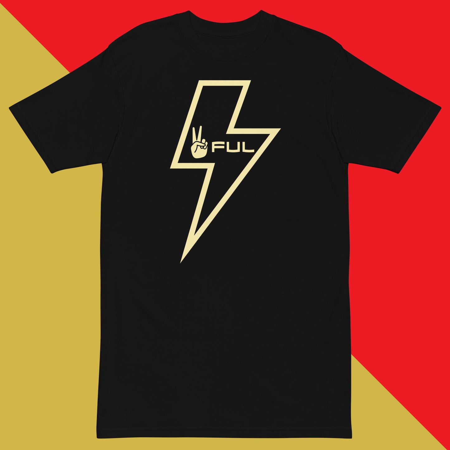 Red/Black Cotton Peaceful Energy Tee S-XL