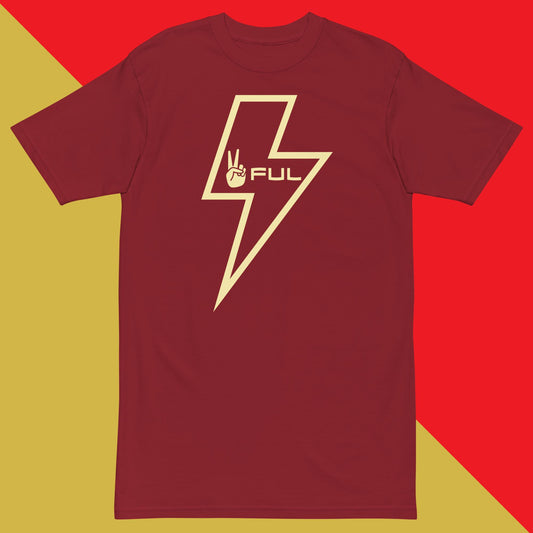 Red/Black Cotton Peaceful Energy Tee S-XL