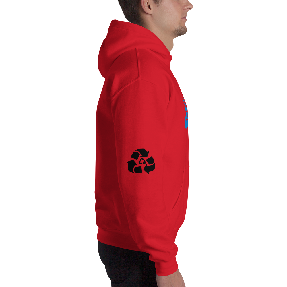 Unisex Double Up on Recycling Peaceful Hoodie S-5XL