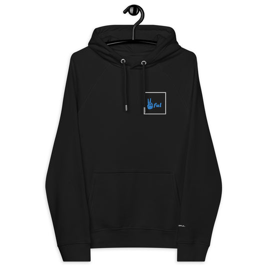 Unisex Peaceful Squared eco raglan hoodie