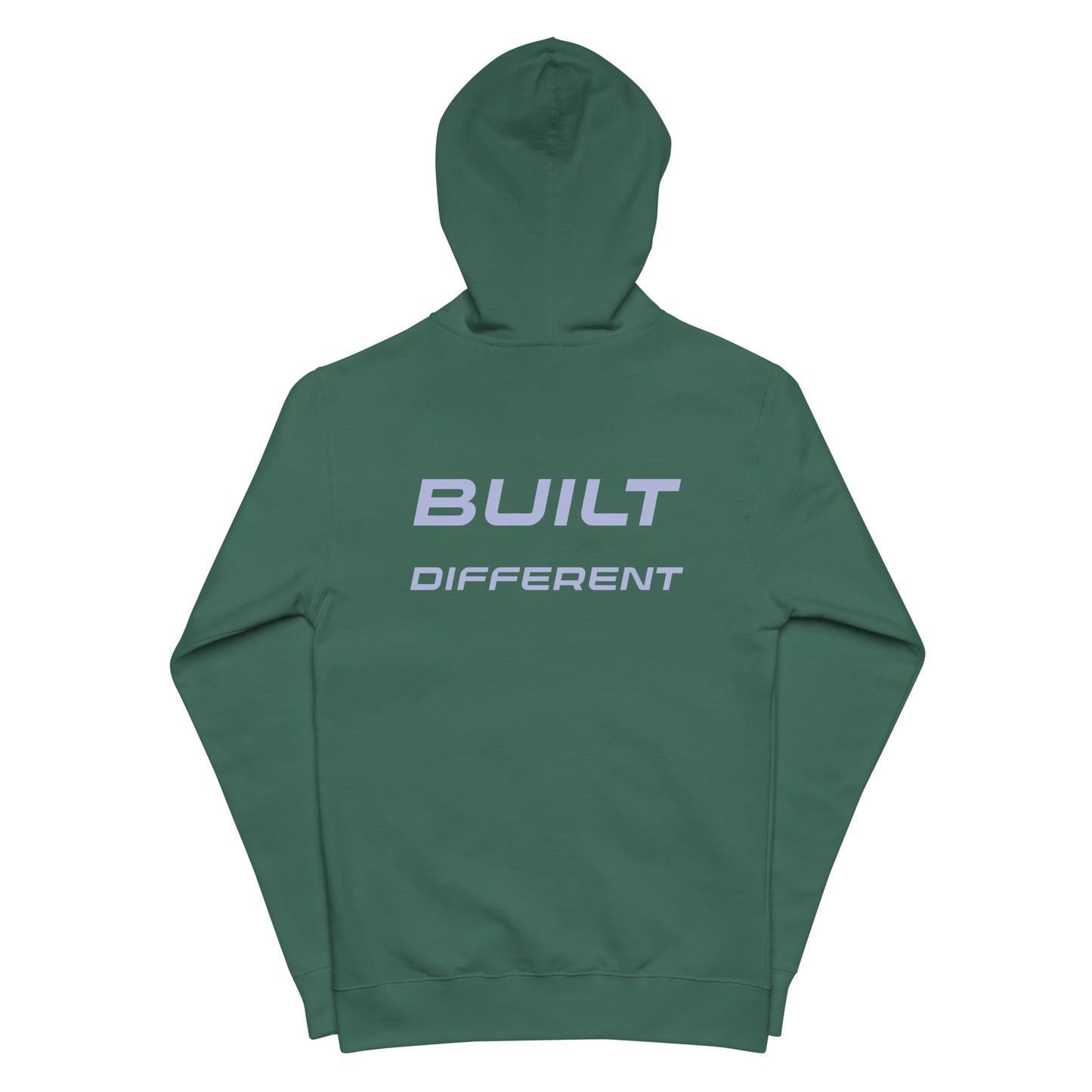 Unisex Built Different fleece zip up hoodie