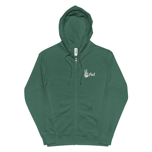 Unisex Built Different fleece zip up hoodie