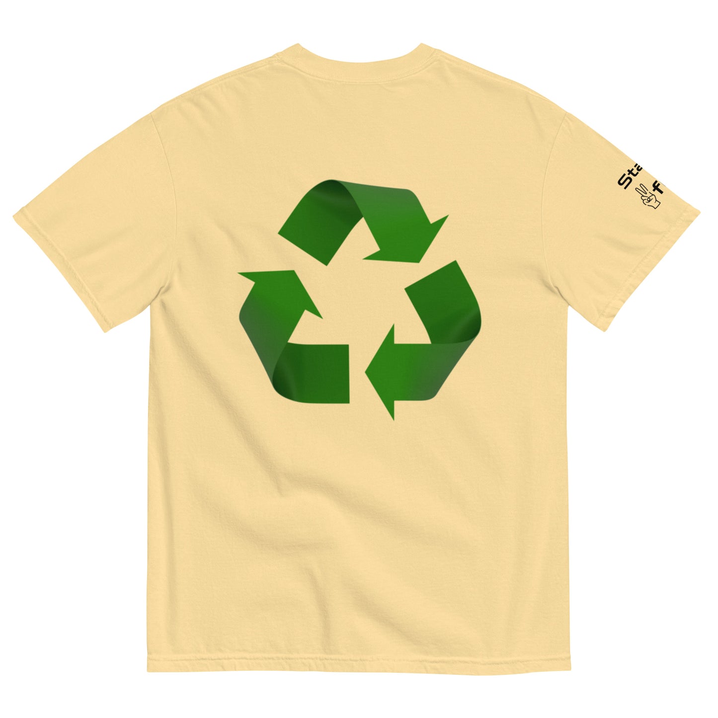 Unisex Red Cotton American/Canadian Flag Unison  garment-dyed heavyweight Peaceful t-shirt S-4XL