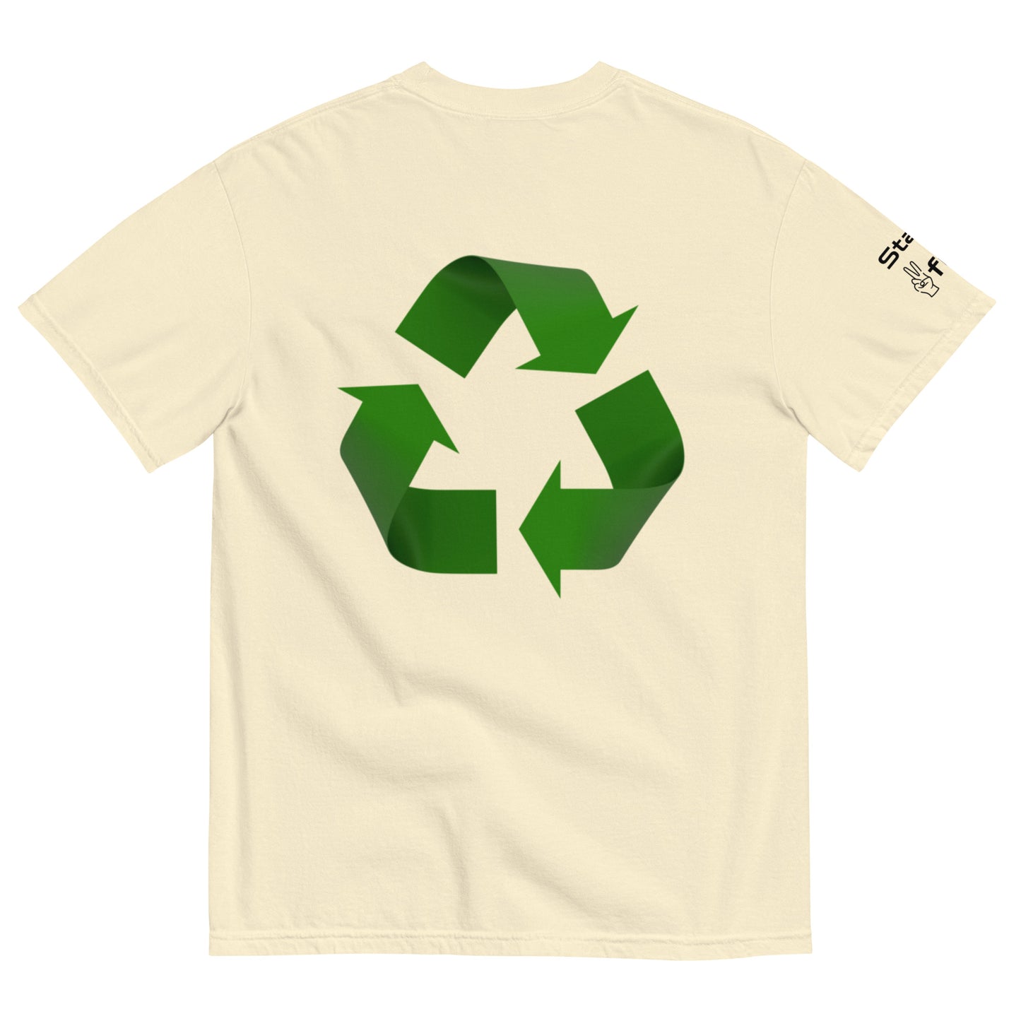 Unisex Red Cotton American/Canadian Flag Unison  garment-dyed heavyweight Peaceful t-shirt S-4XL