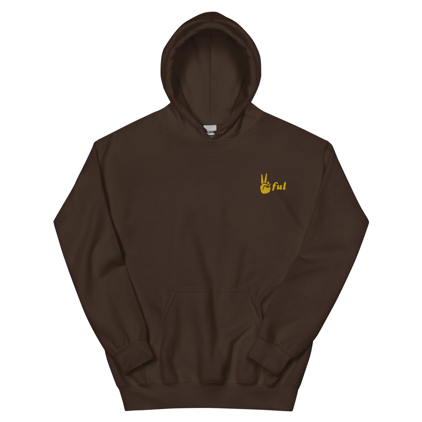 Peaceful Yellow Embroidered Unisex Hoodie