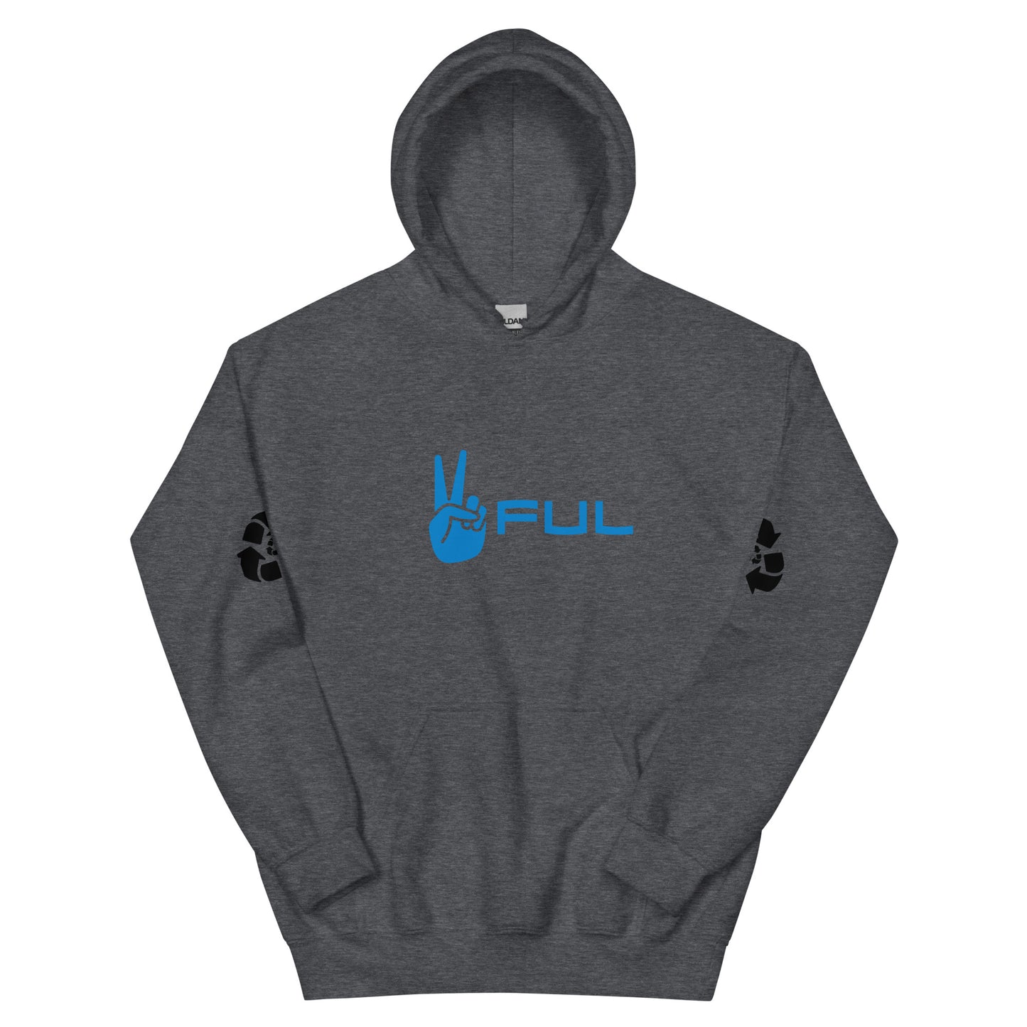 Unisex Double Up on Recycling Peaceful Hoodie S-5XL