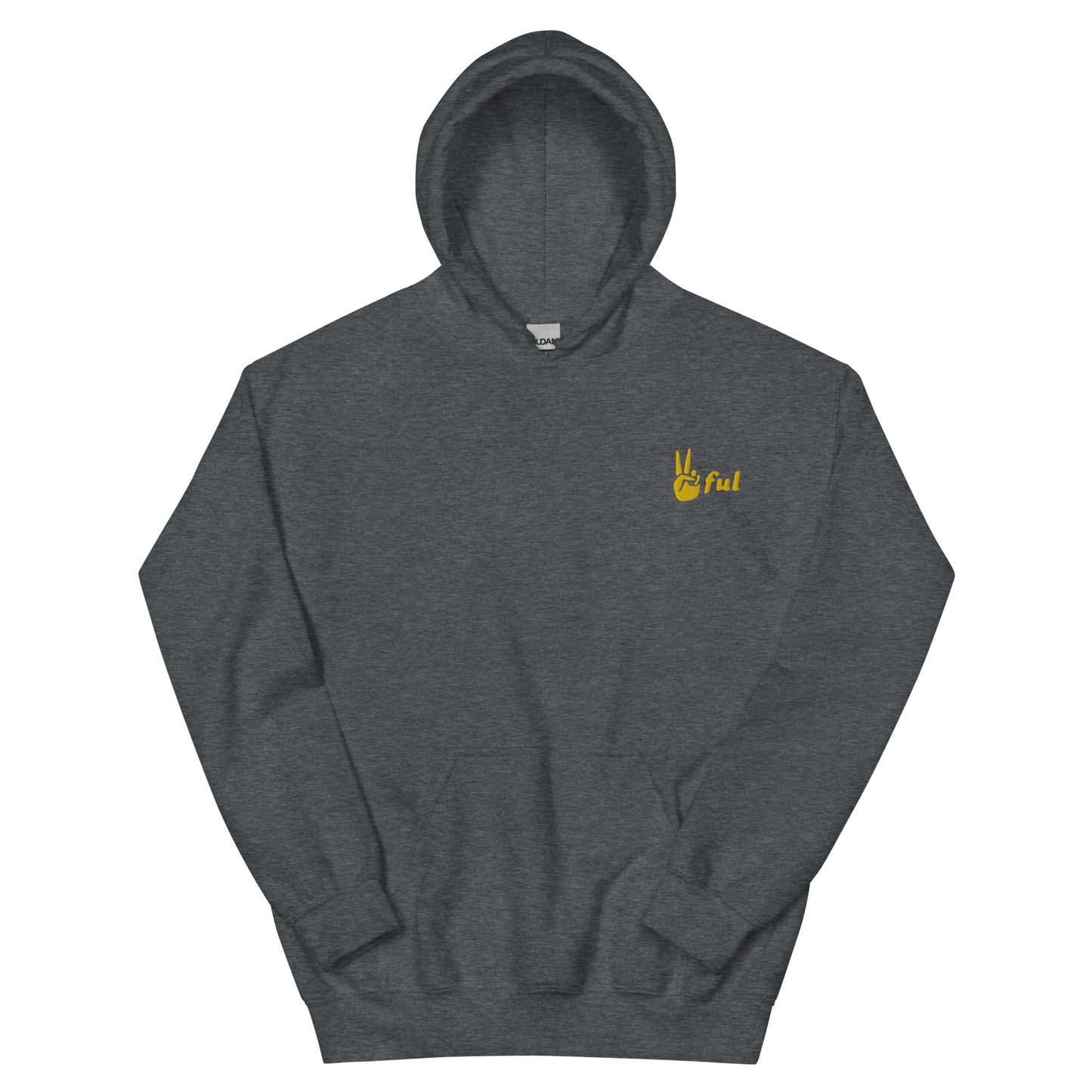Peaceful Yellow Embroidered Unisex Hoodie
