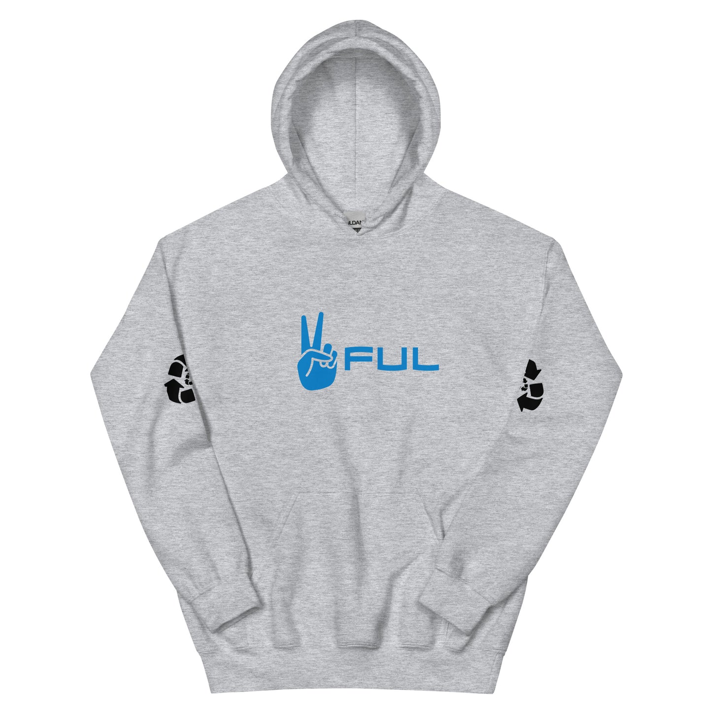 Unisex Double Up on Recycling Peaceful Hoodie S-5XL