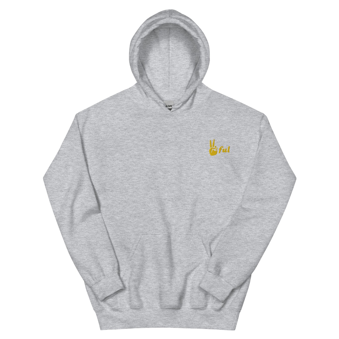 Peaceful Yellow Embroidered Unisex Hoodie