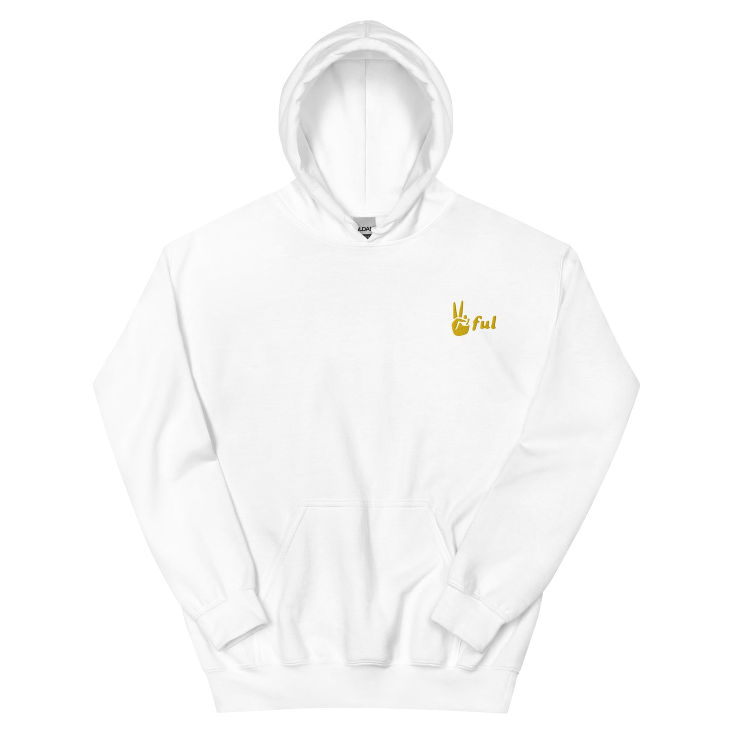 Peaceful Yellow Embroidered Unisex Hoodie