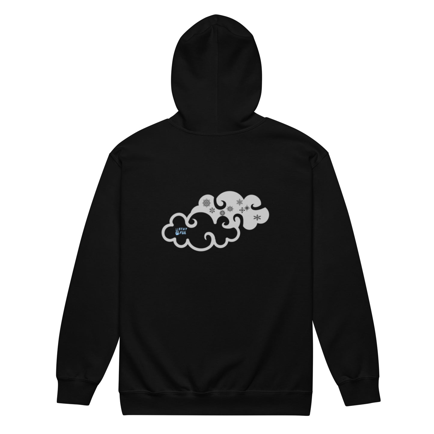 Minimalistic Snow Cloud Peace blend zip hoodie unisex