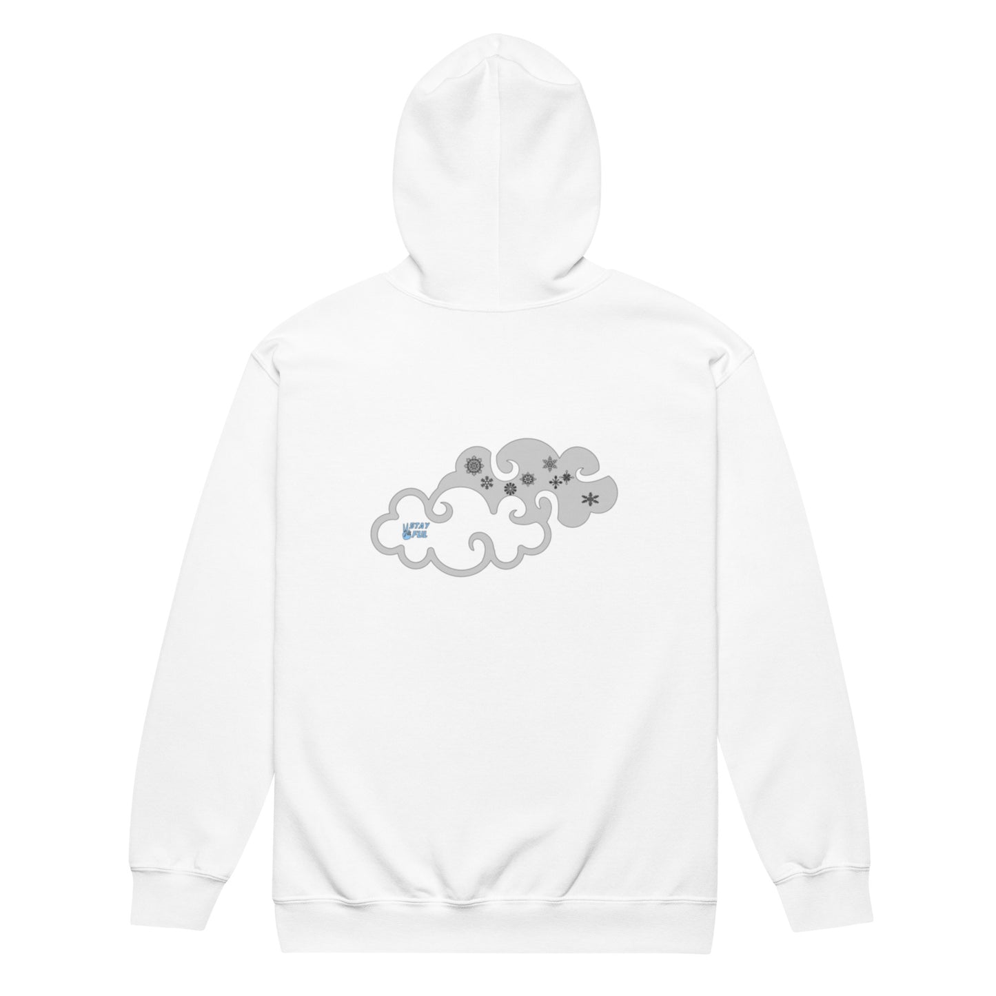 Minimalistic Snow Cloud Peace blend zip hoodie unisex