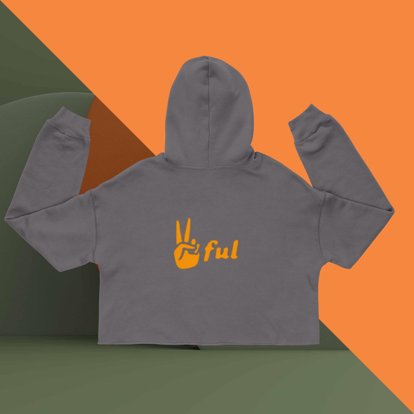 Peace, Love and Fall Crop Hoodie