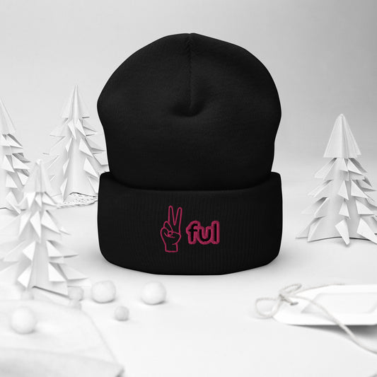 BLACK X PINK Cuffed Peaceful Beanie