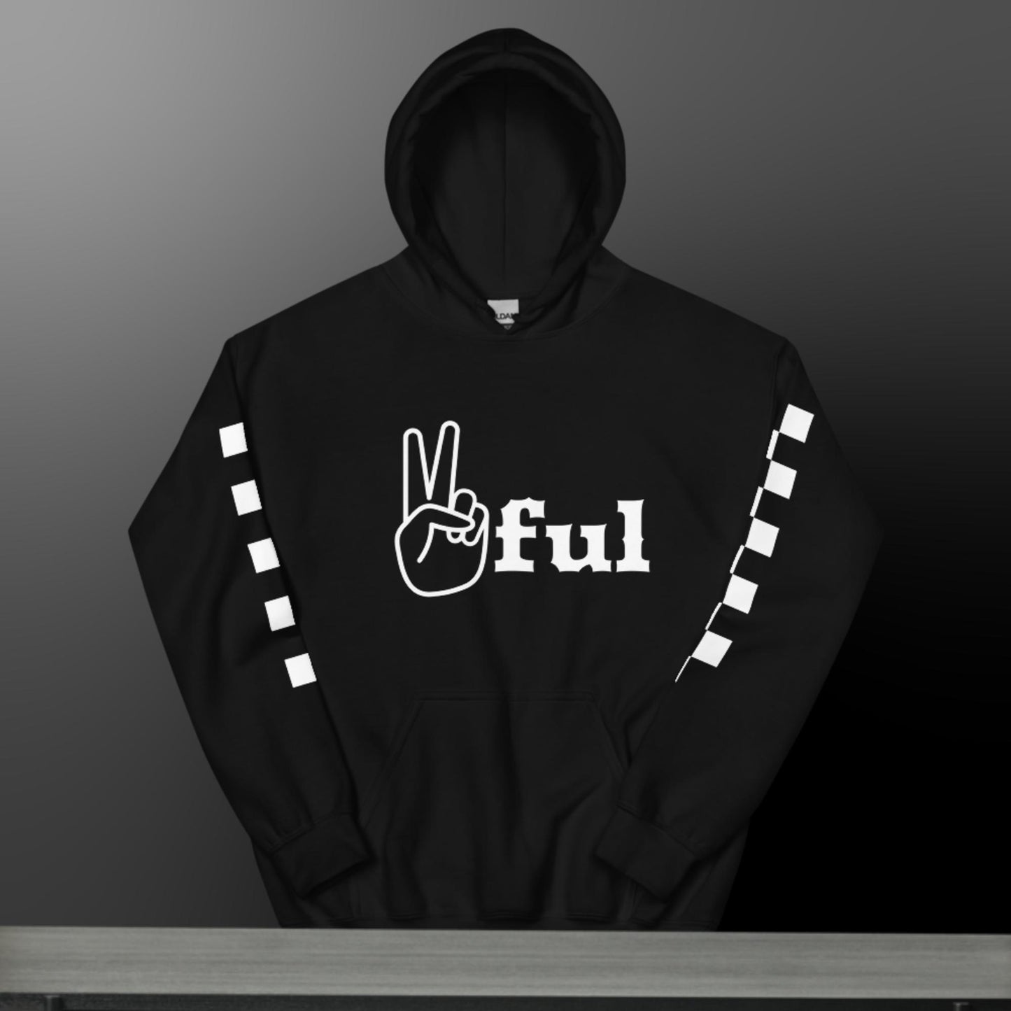 Unisex Peaceful Checkered Hoodie S-5XL