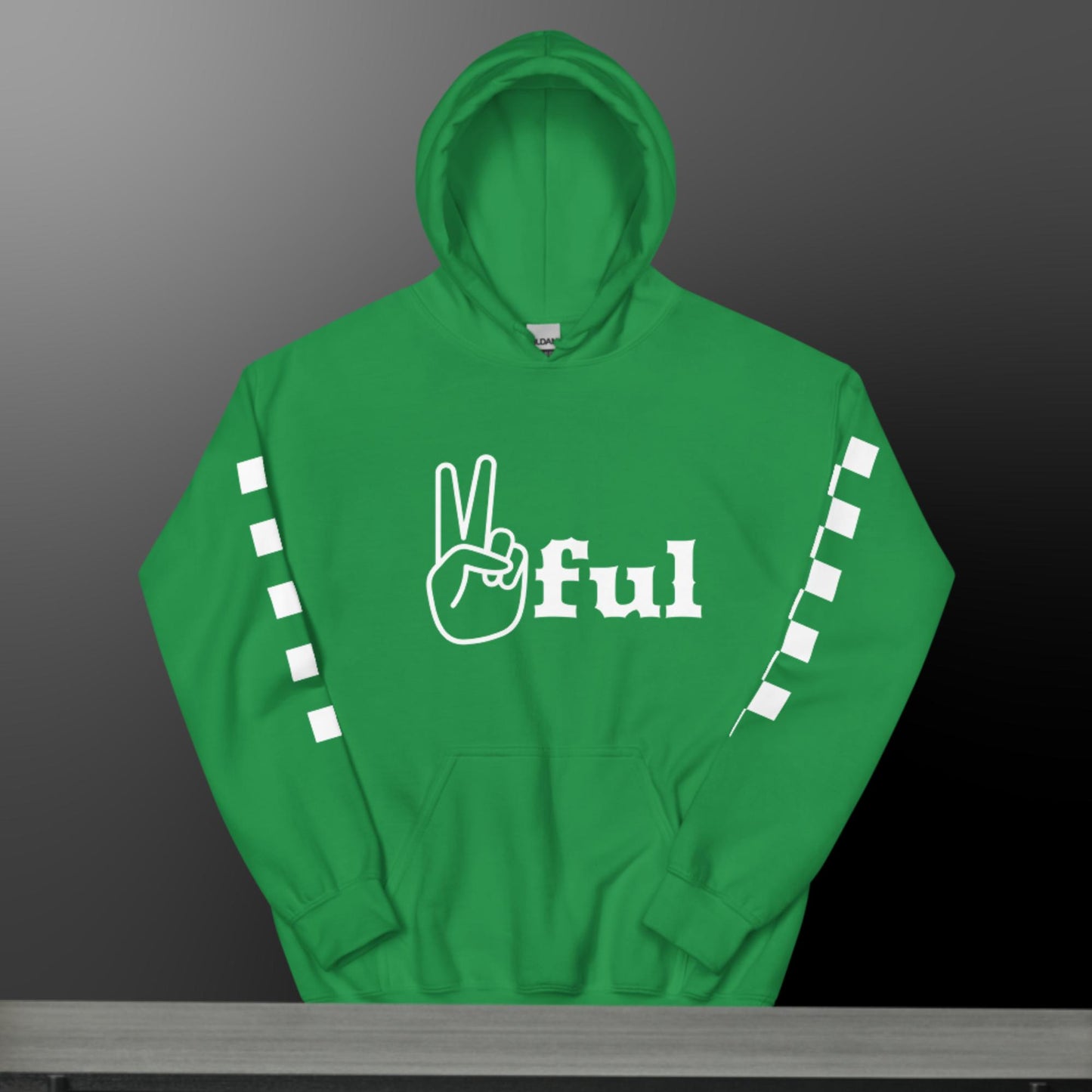 Unisex Peaceful Checkered Hoodie S-5XL