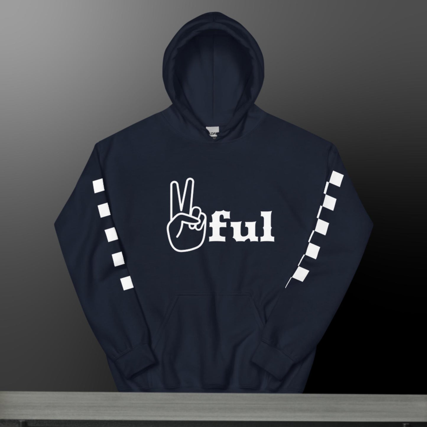 Unisex Peaceful Checkered Hoodie S-5XL