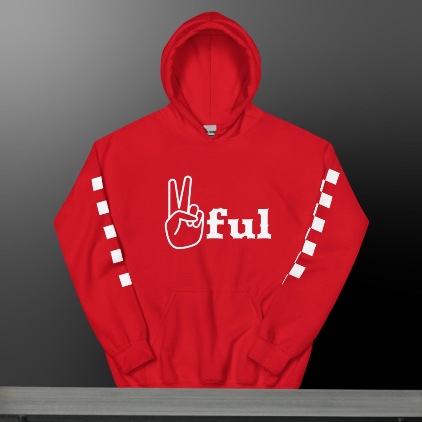 Unisex Peaceful Checkered Hoodie S-5XL