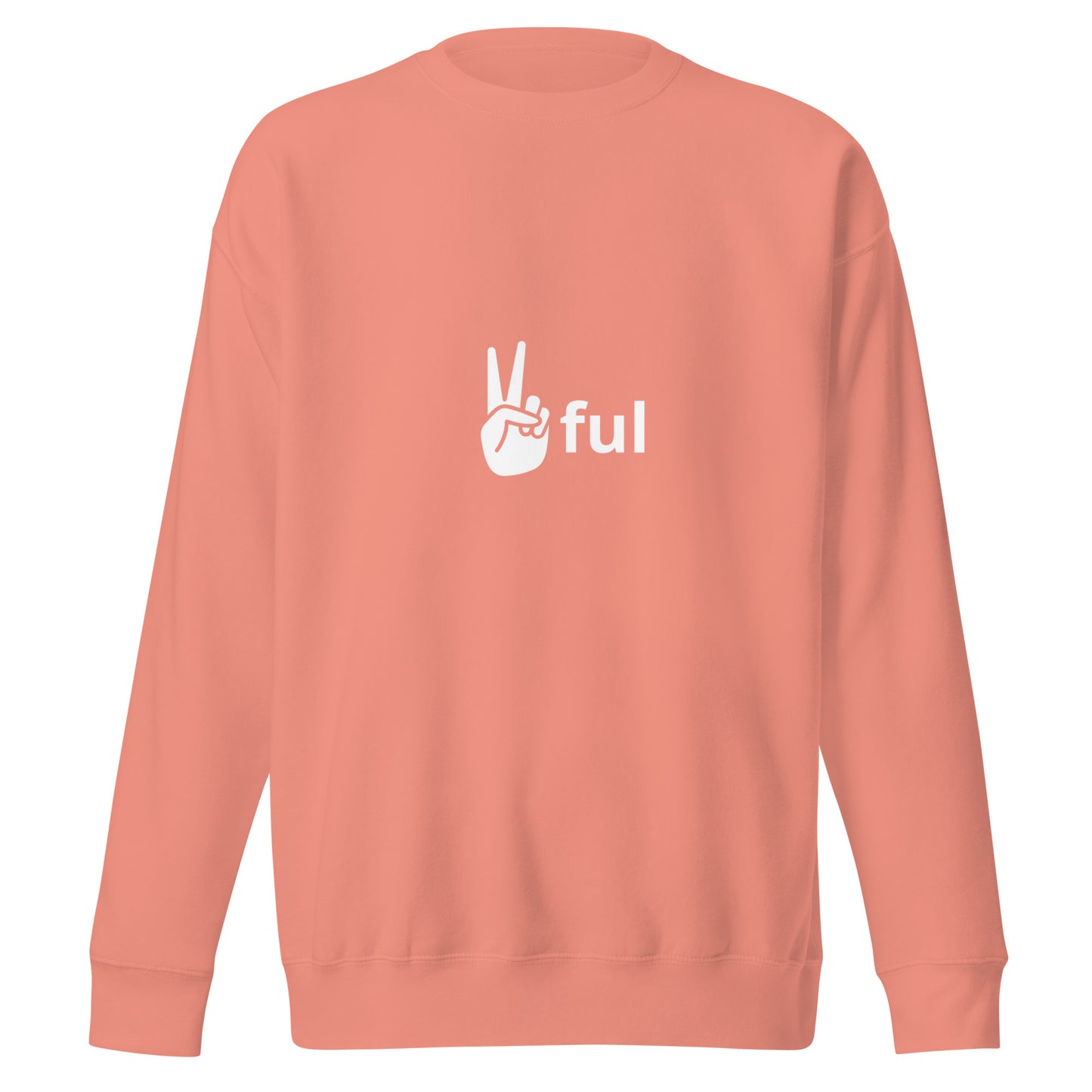 Unisex Premium Sweatshirt Black Long Sleeve, Assorted Colors, Peaceful logo, S-3Xl